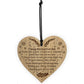 Beautiful Hanging Memorial Christmas Decoration Engraved Heart