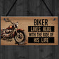 Novelty Motorcycle Motorbike Sign Funny Biker Gifts For Husband