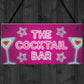 The Cocktail Bar Novelty Bar Signs And Plaques Home Bar Sign