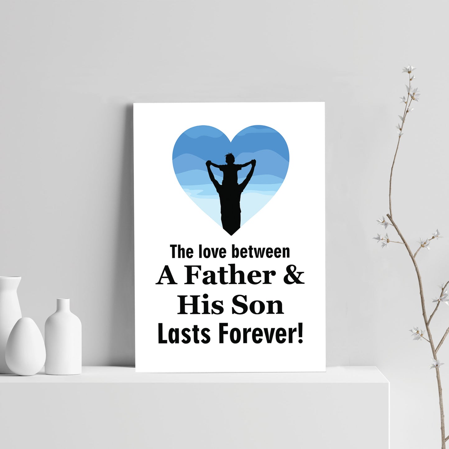 Father And Son Print Fathers Day Gift For Dad From Son