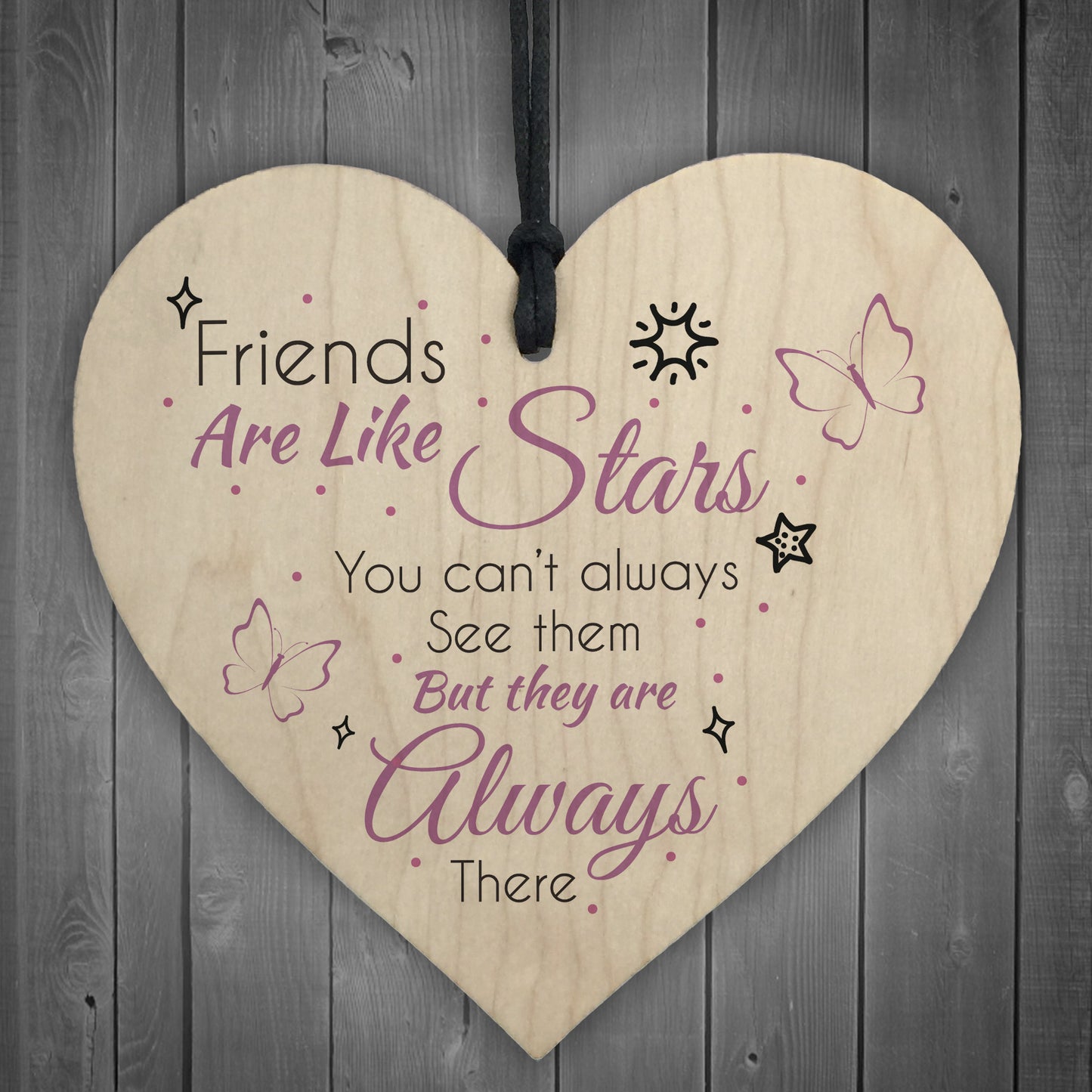 Friend Gifts For Christmas Pack of 4 Best Friend Wood Heart Gift