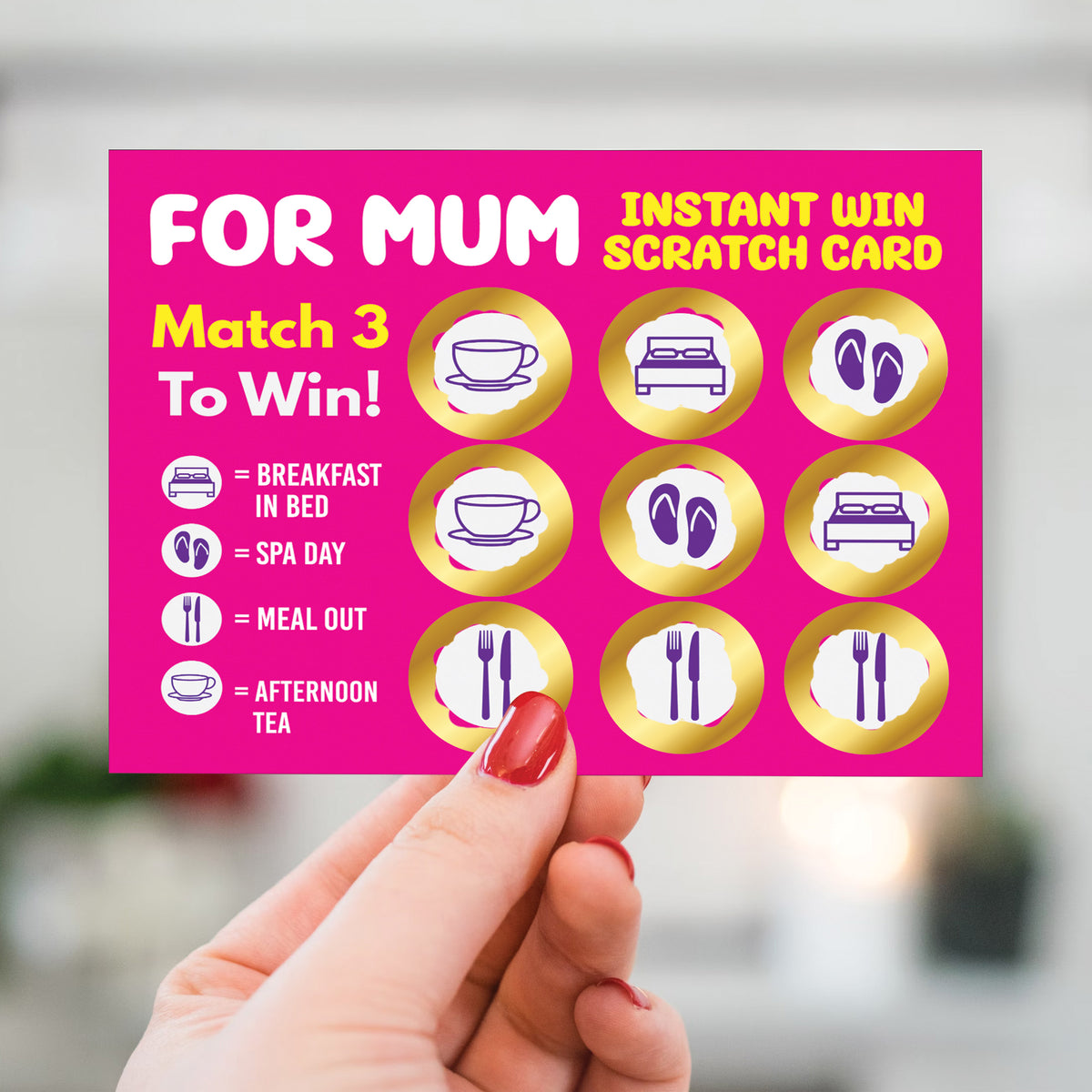 Scratch Card Gift for Mum Mothers Day Birthday Christmas Suprise