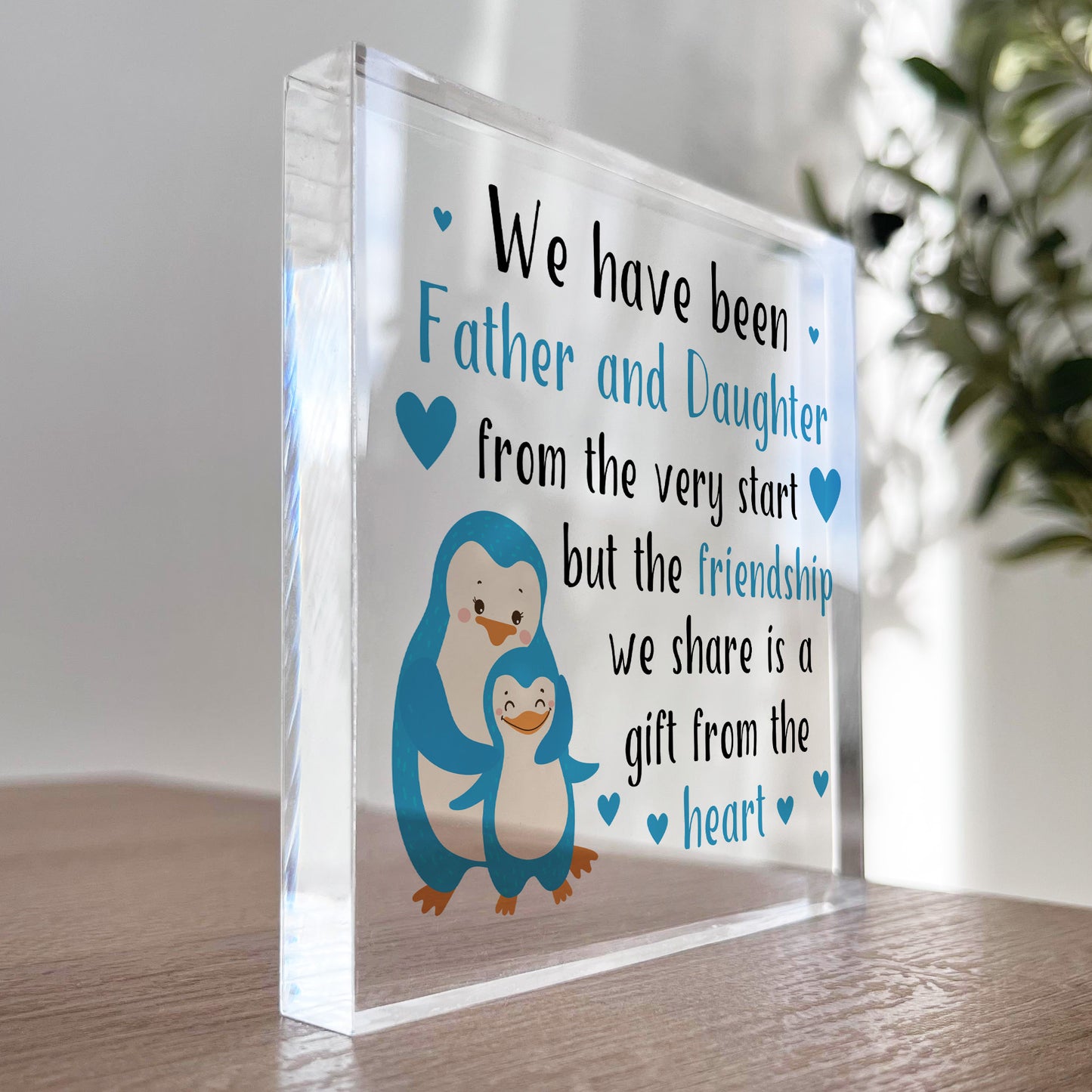 Father and Daughter Plaque Dad Daughter Gift Christmas Birthday