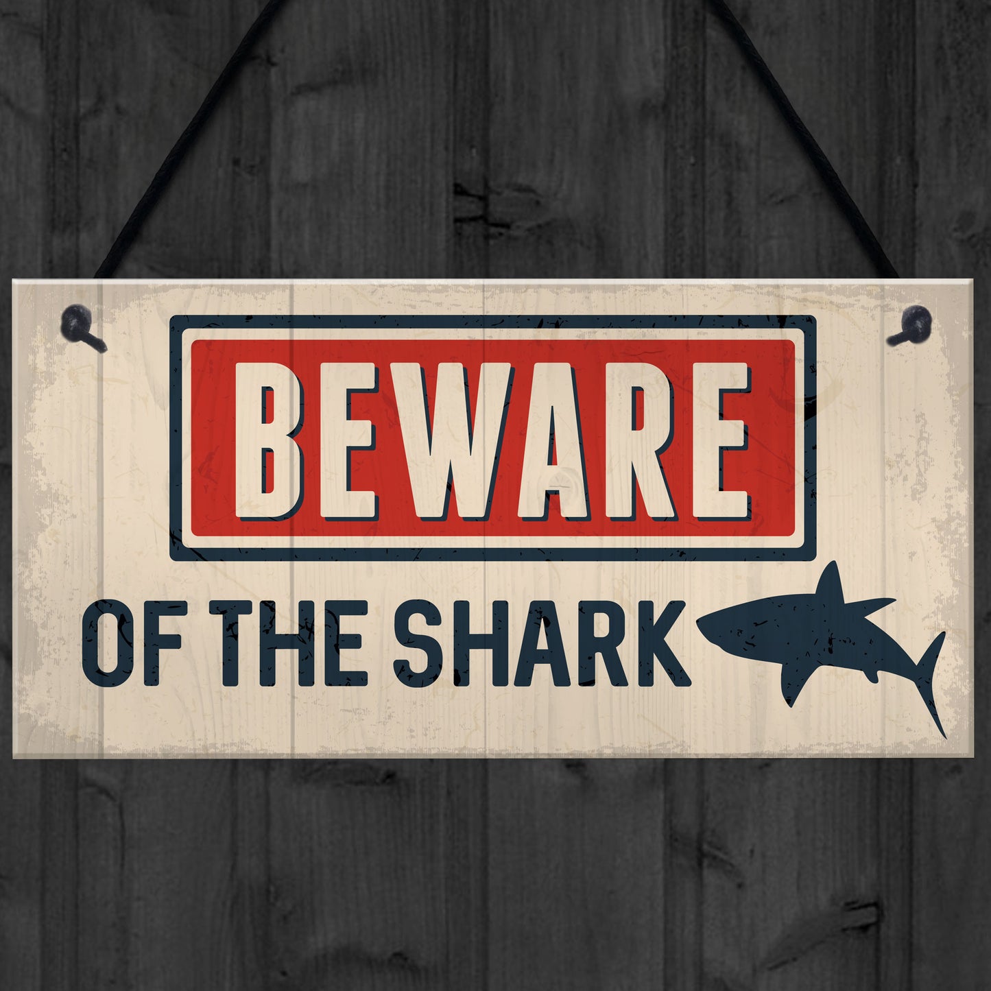 Funny Beware Of The Shark Hot Tub Sign Novelty Lazy Spa Signs