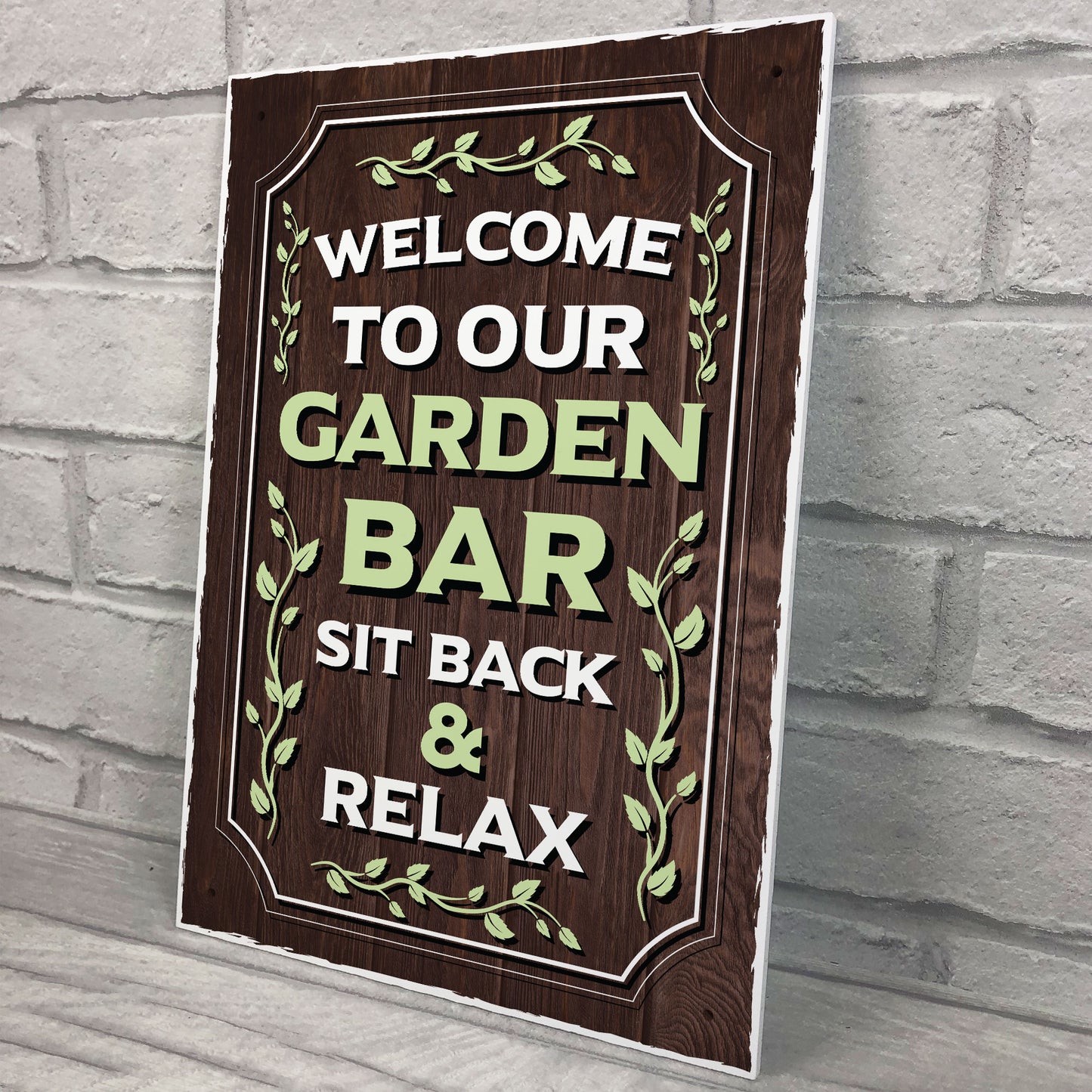 GARDEN BAR Sign For Outdoor Hanging Wall Decor Bar Signs