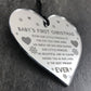 Baby Girls First Christmas Decoration Engraved Heart Bauble