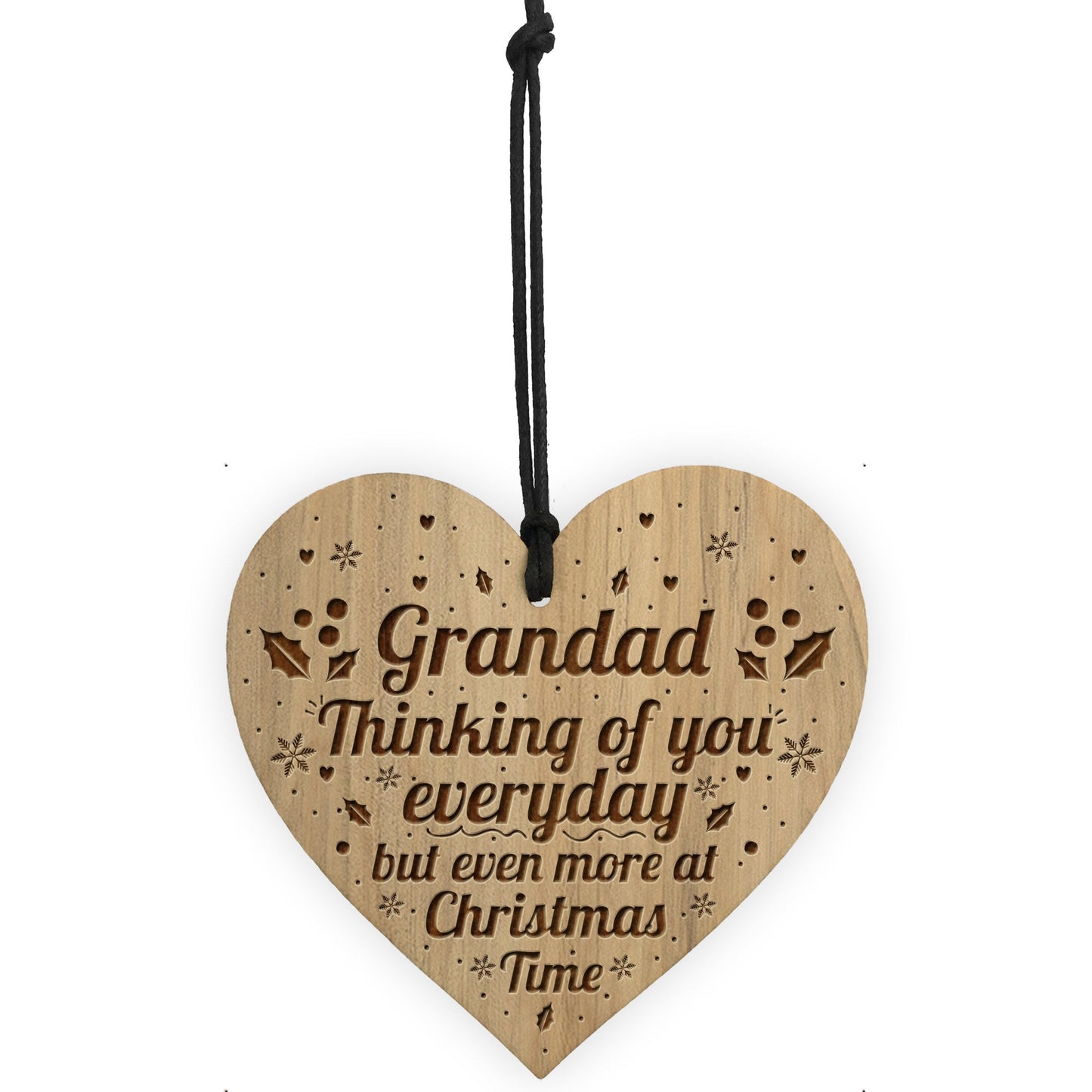 Grandad Christmas Memorial Engraved Bauble Gift In Memory