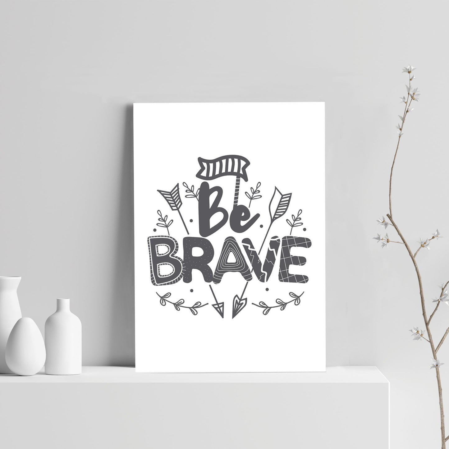 Nursery Wall Prints Grey Bedroom Decor Accessories Boy Girl Gift