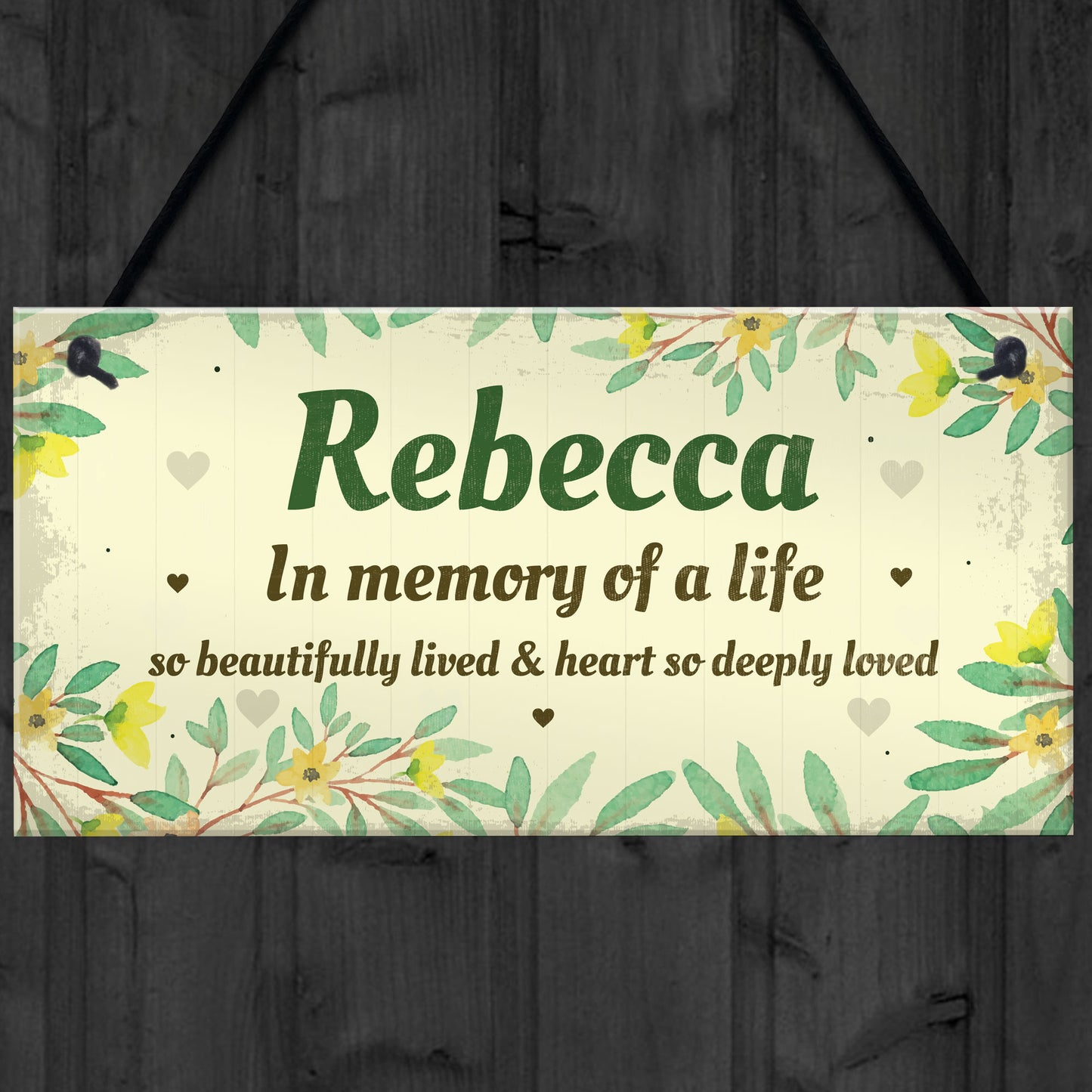 Personalised In Memory Plaque Gift For Garden Summer House