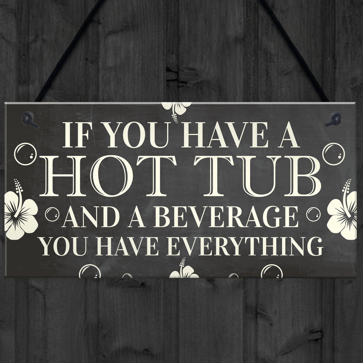 Hot Tub Sign Funny Garden Sign Summer House Plaque Alcohol Gift
