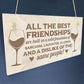 Best Friend Plaque Engraved Wood Sign Funny Friendship Plaque