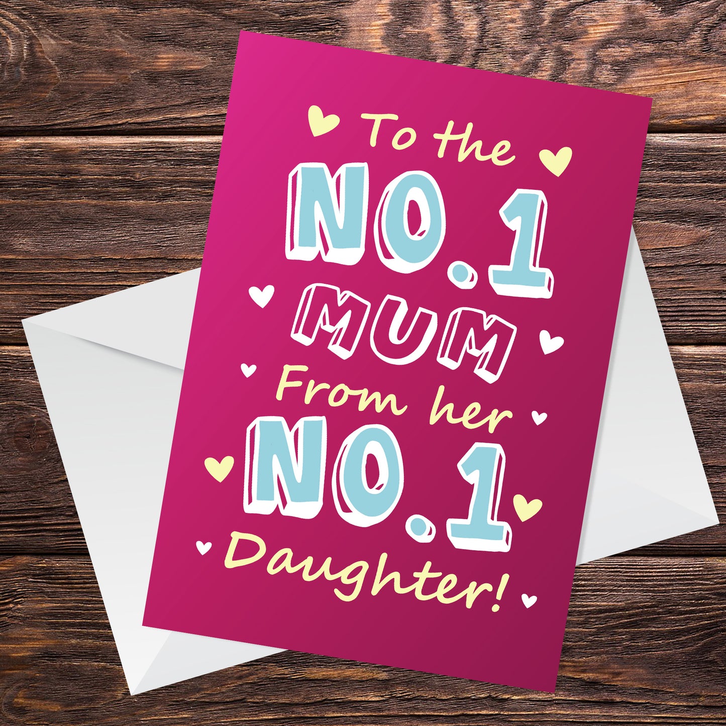 NO 1 Mum Card For Mothers Day Birthday From Daughter Funny