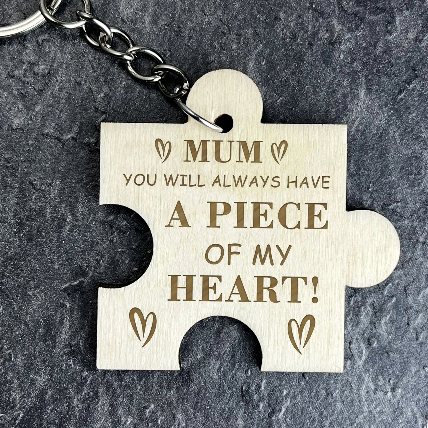 Mum Gift Wooden Keyring Gift For Mum From Daughter Son Christmas