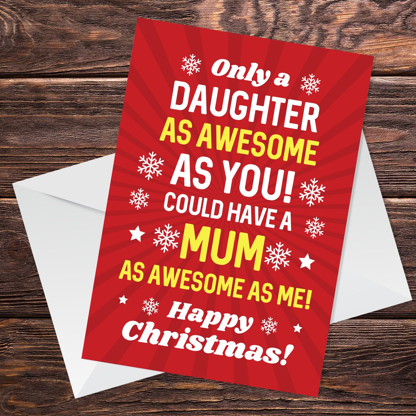 Funny Daughter Christmas Card From Mum Cheeky Humour Card