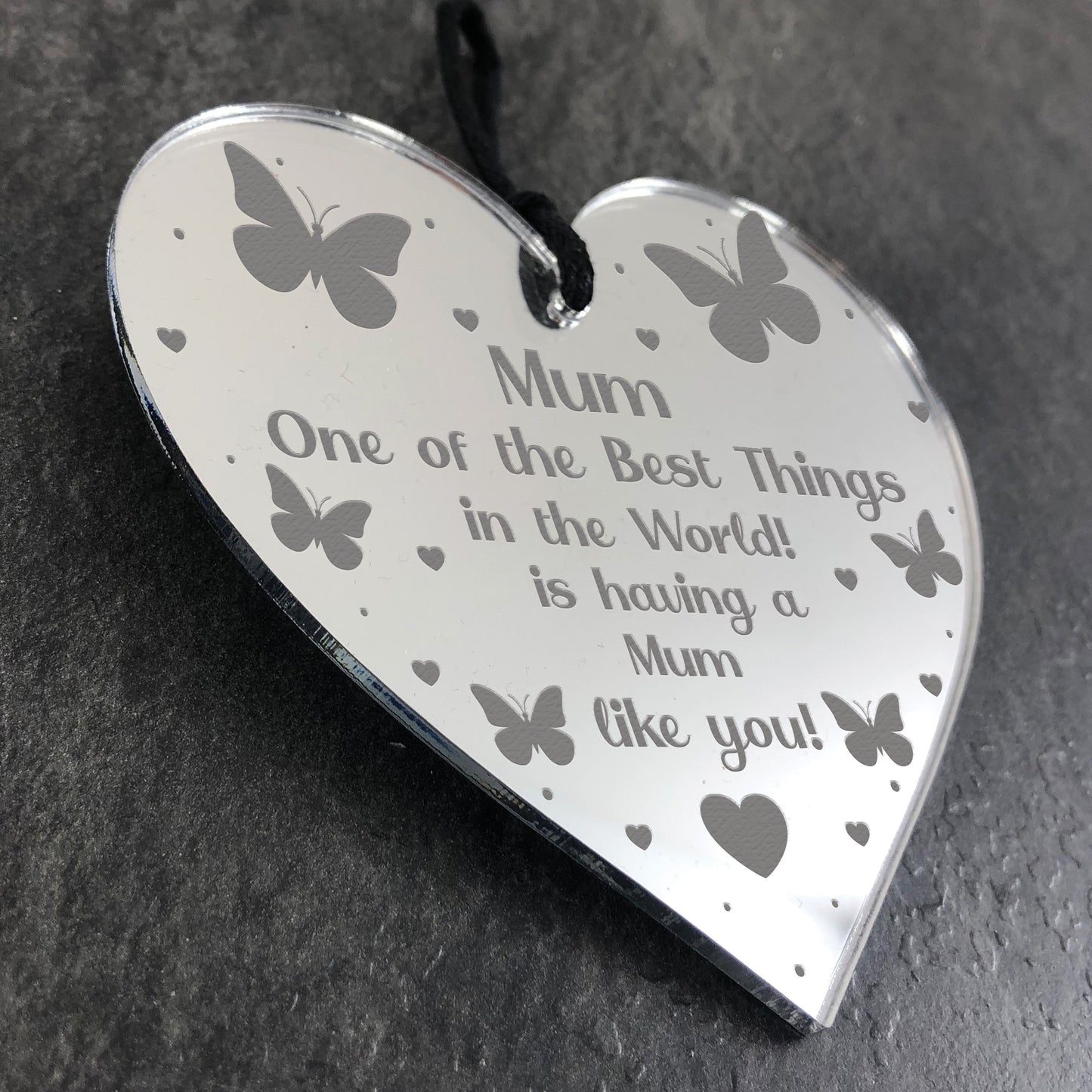 Mum Gift Engraved Hanging Heart Gift For Mum Birthday Christmas