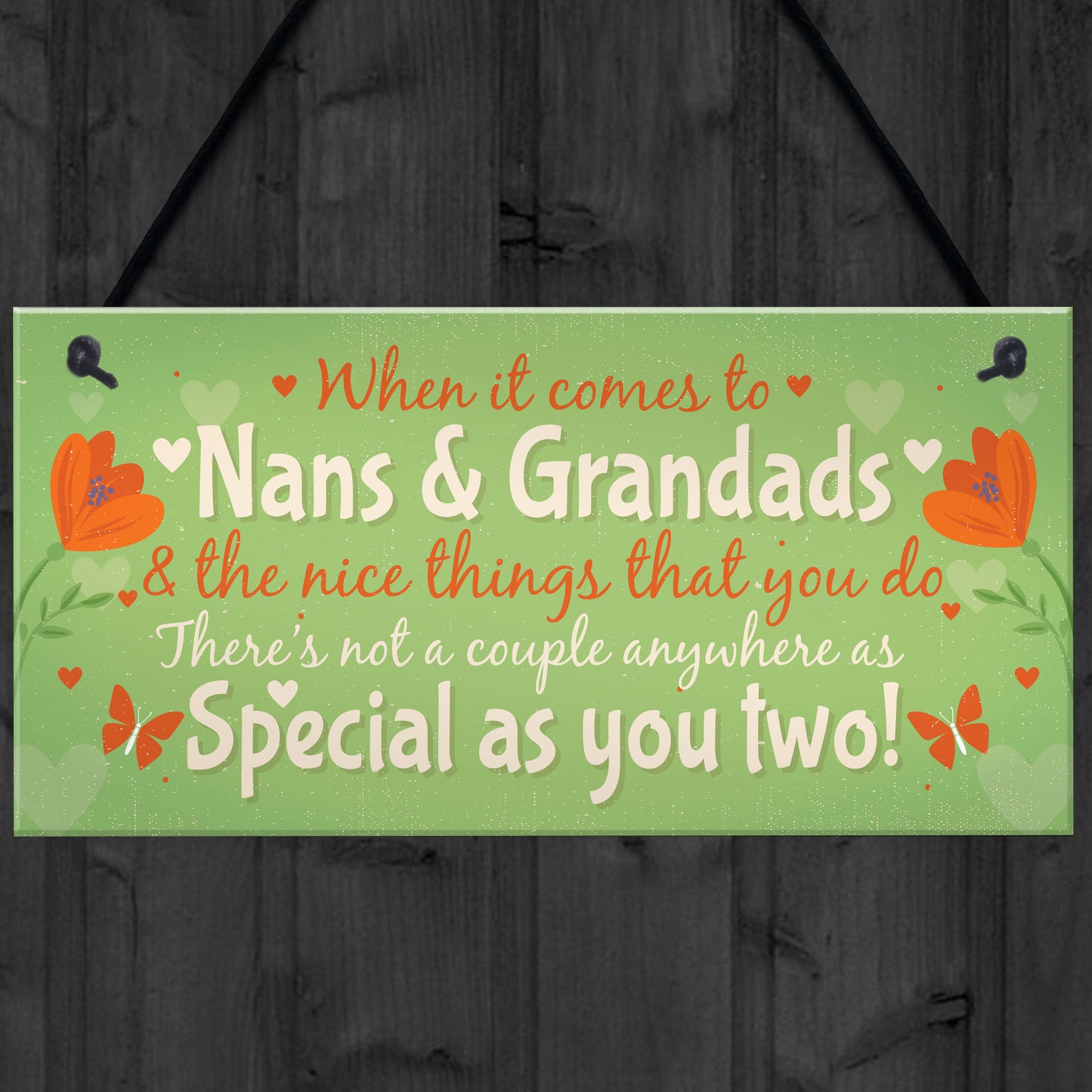 Gifts For NAN And GRANDAD Hanging Plaque Thank You Gift Keespake