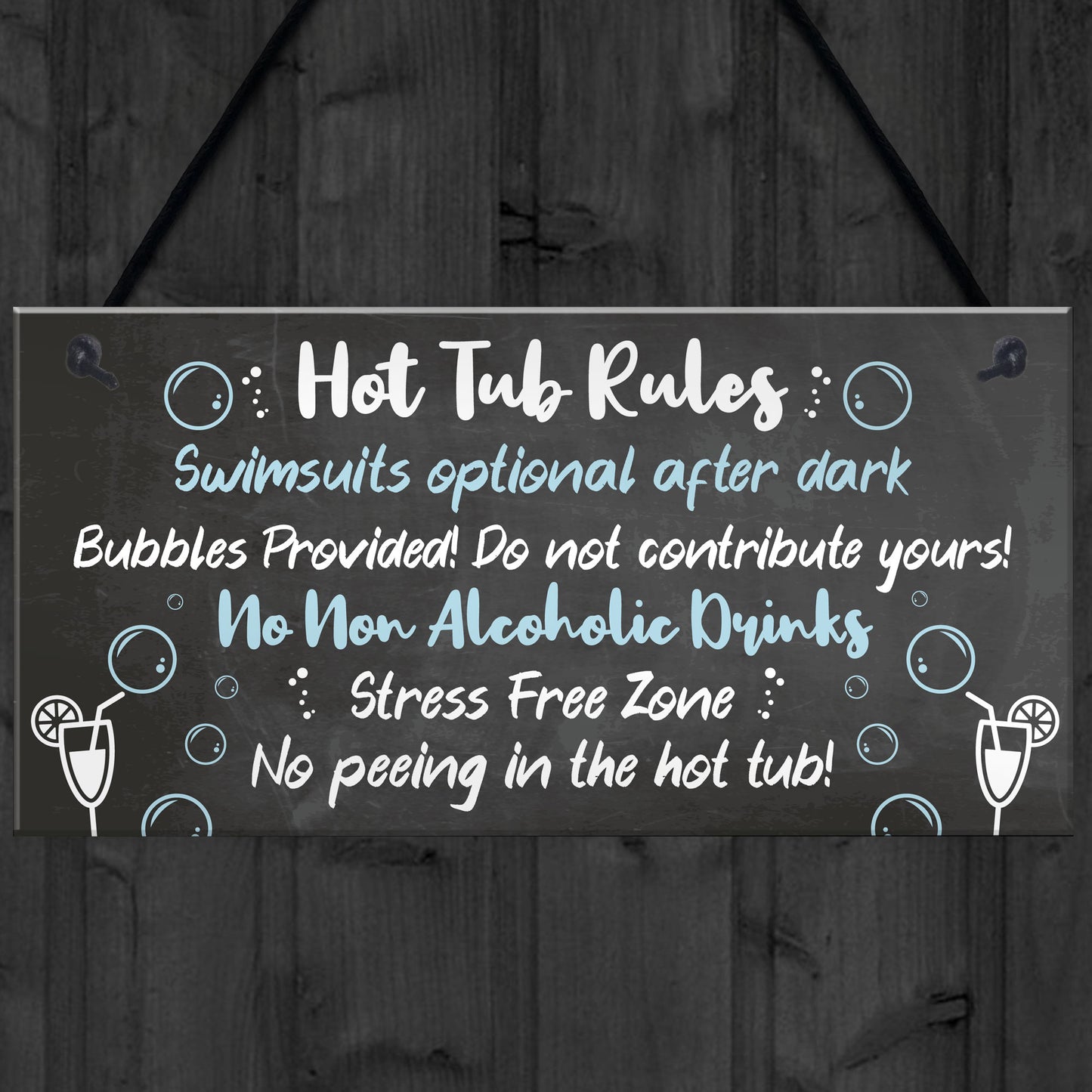 HOT TUB RULES Sign Hot Tub Signs And Plaques Shed Sign Decor