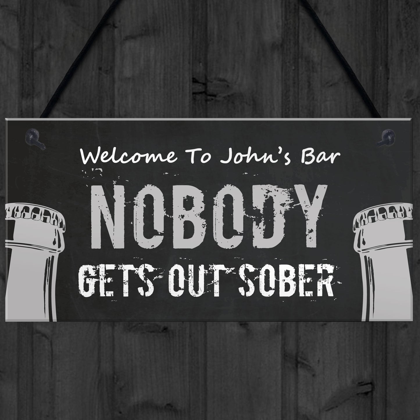 Funny Home Bar Sign Personalised Alcohol Beer Gift Man Cave Pub