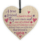 Best Friend Pack of 4 Wooden Heart Gifts For Friend Christmas
