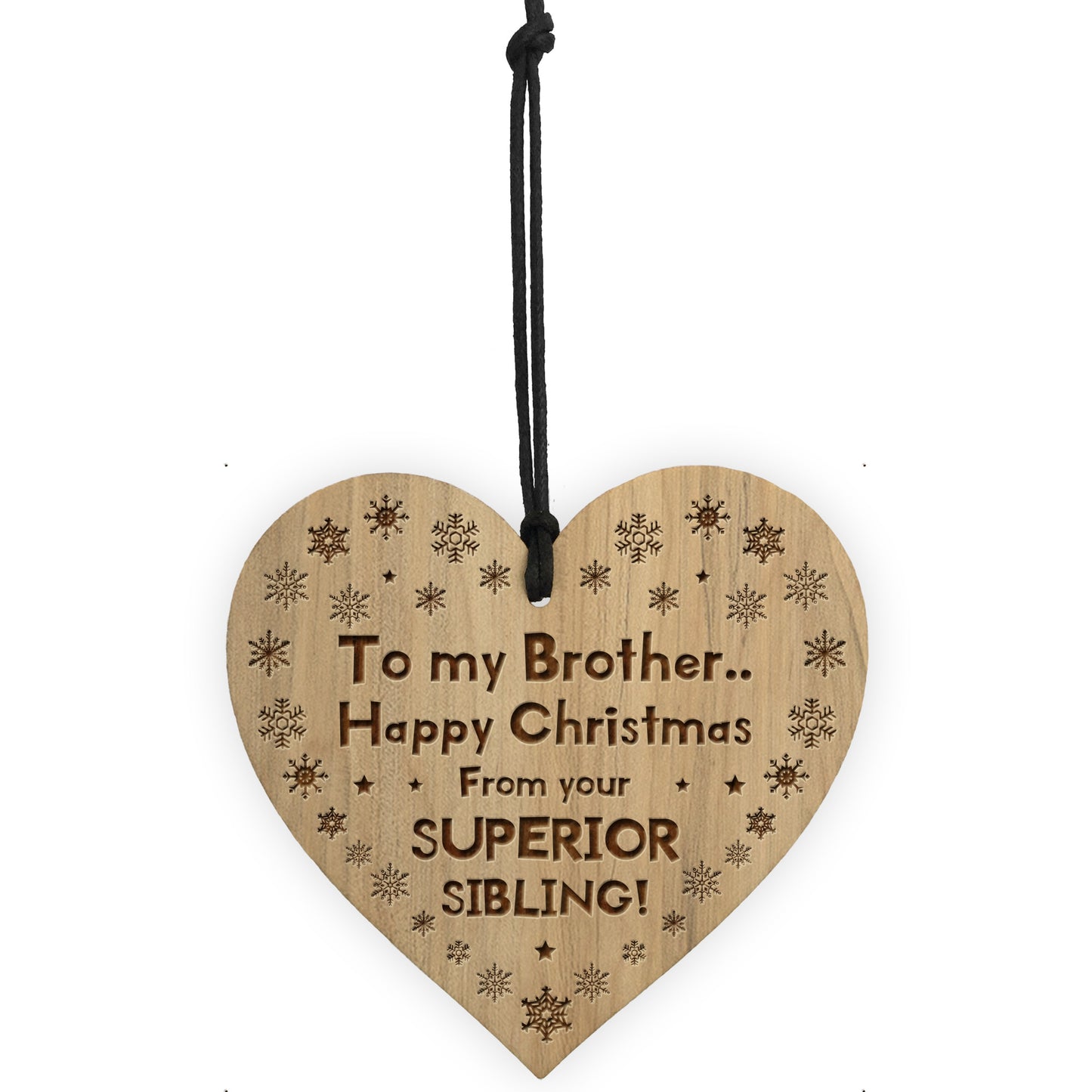 Novelty Christmas Gift For Brother From Sister Engraved Wood
