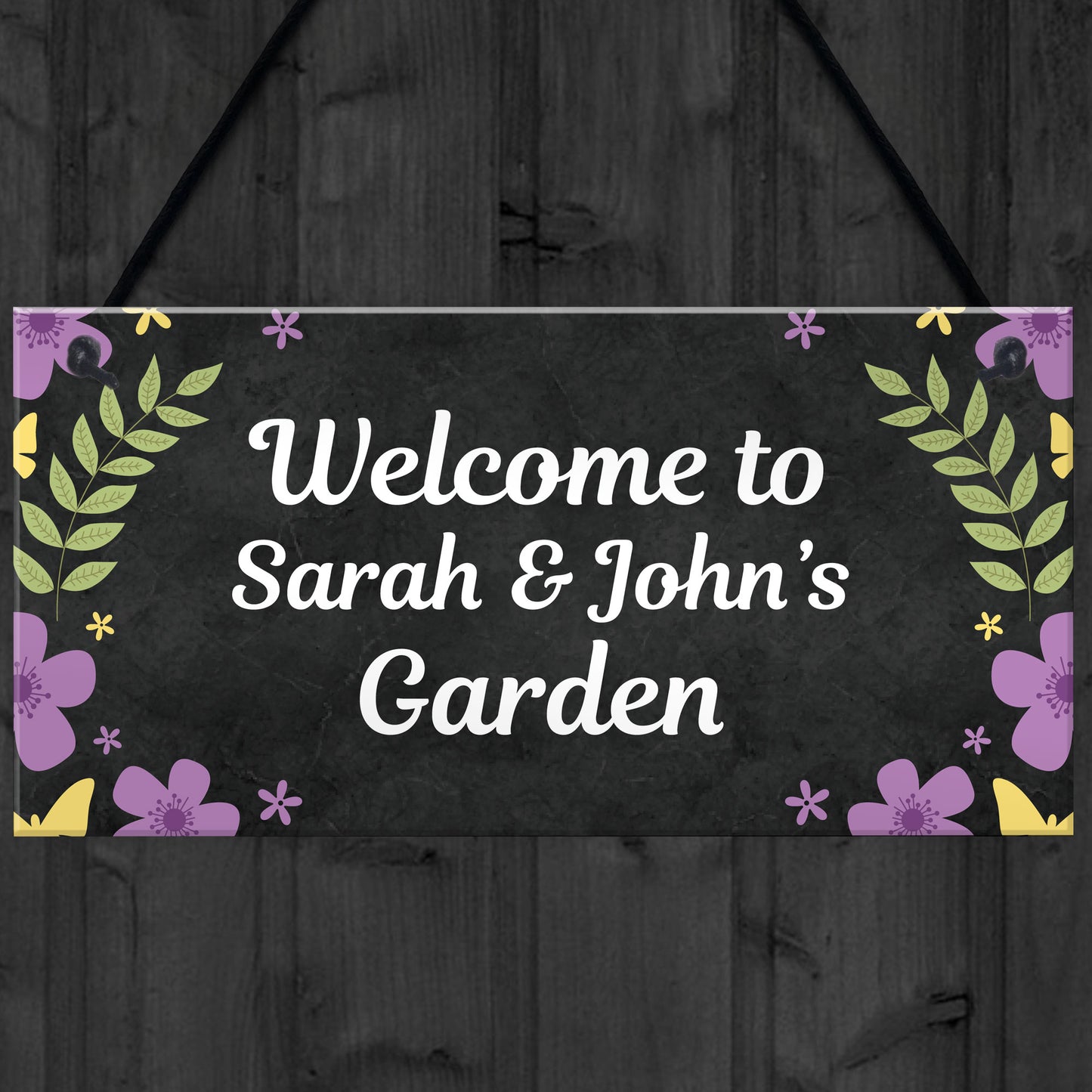Floral Garden Sign Personalised Novelty Summerhouse Wall Sign
