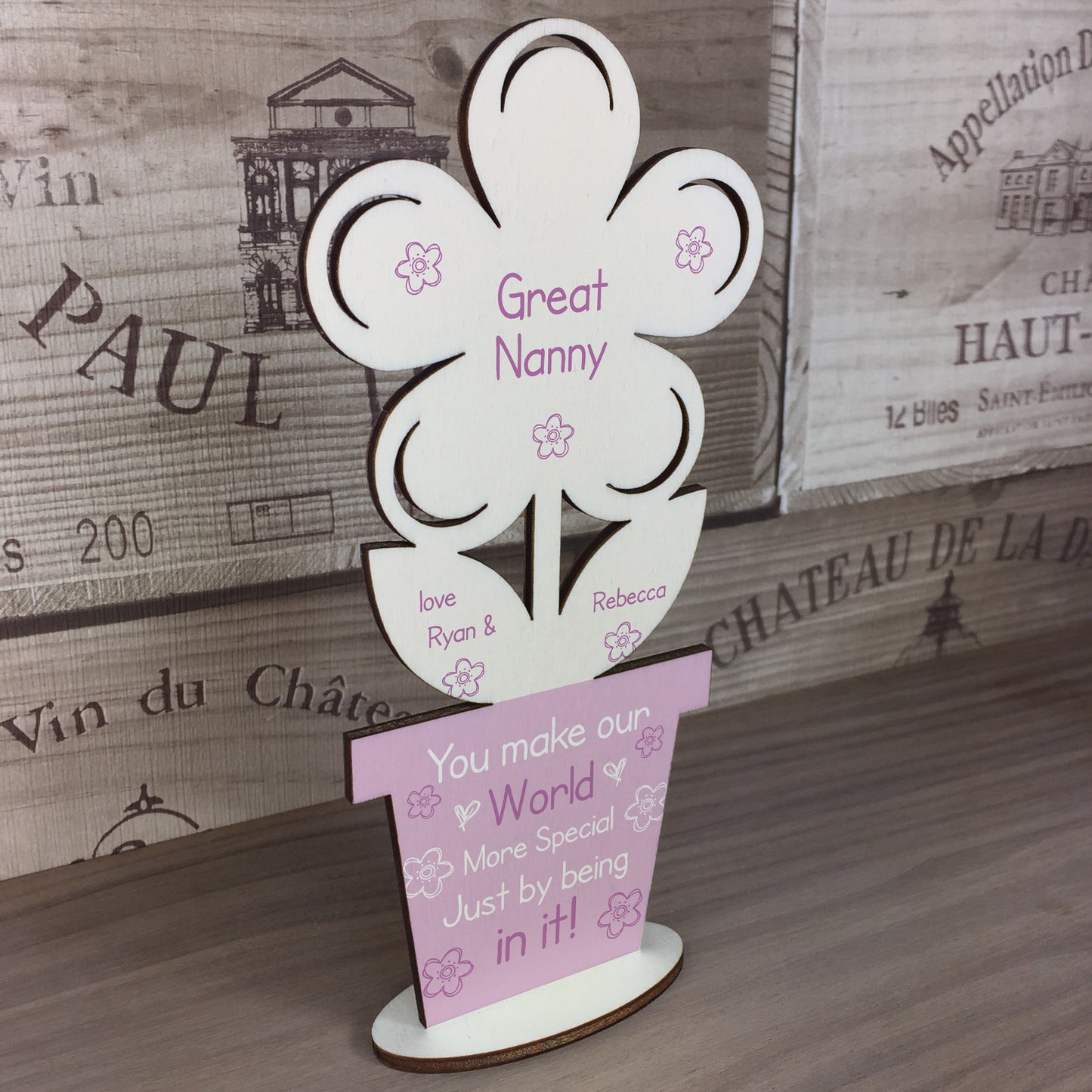 Personalised Gift For Great Nanny Birthday Mothers Day Flower