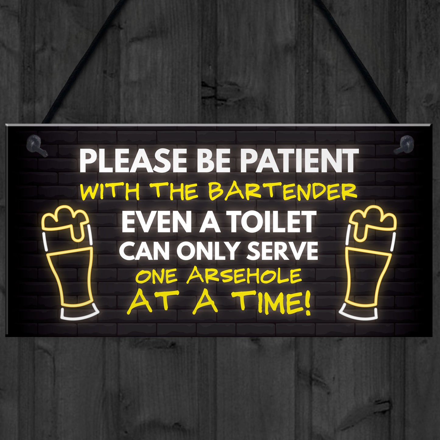 Novelty Bar Sign For Bartender Funny Home Bar Signs Alcohol Gift