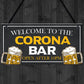 Novelty CORONA BAR Sign Open After 10 Home Bar Pub Sign