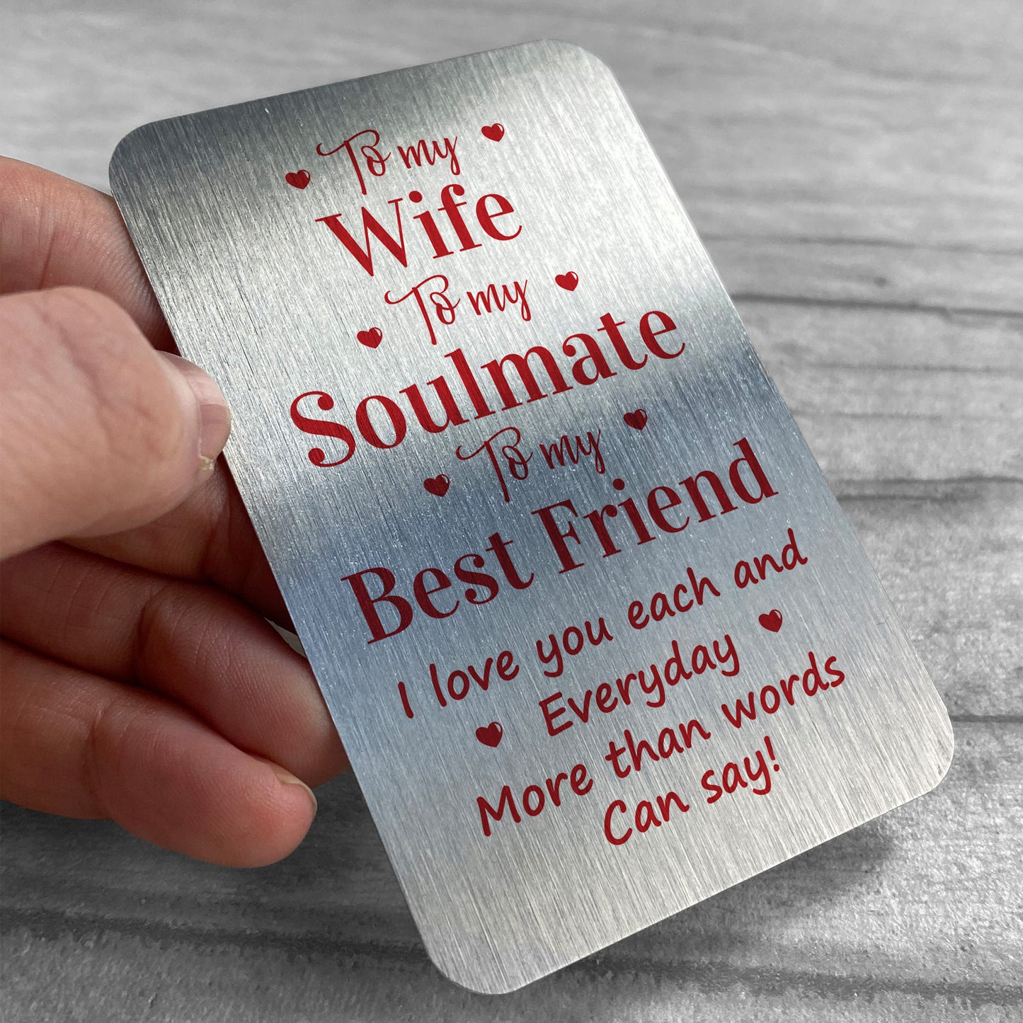 Wife Gift For Valentines Anniversary Birthday Card Soulmate Gift