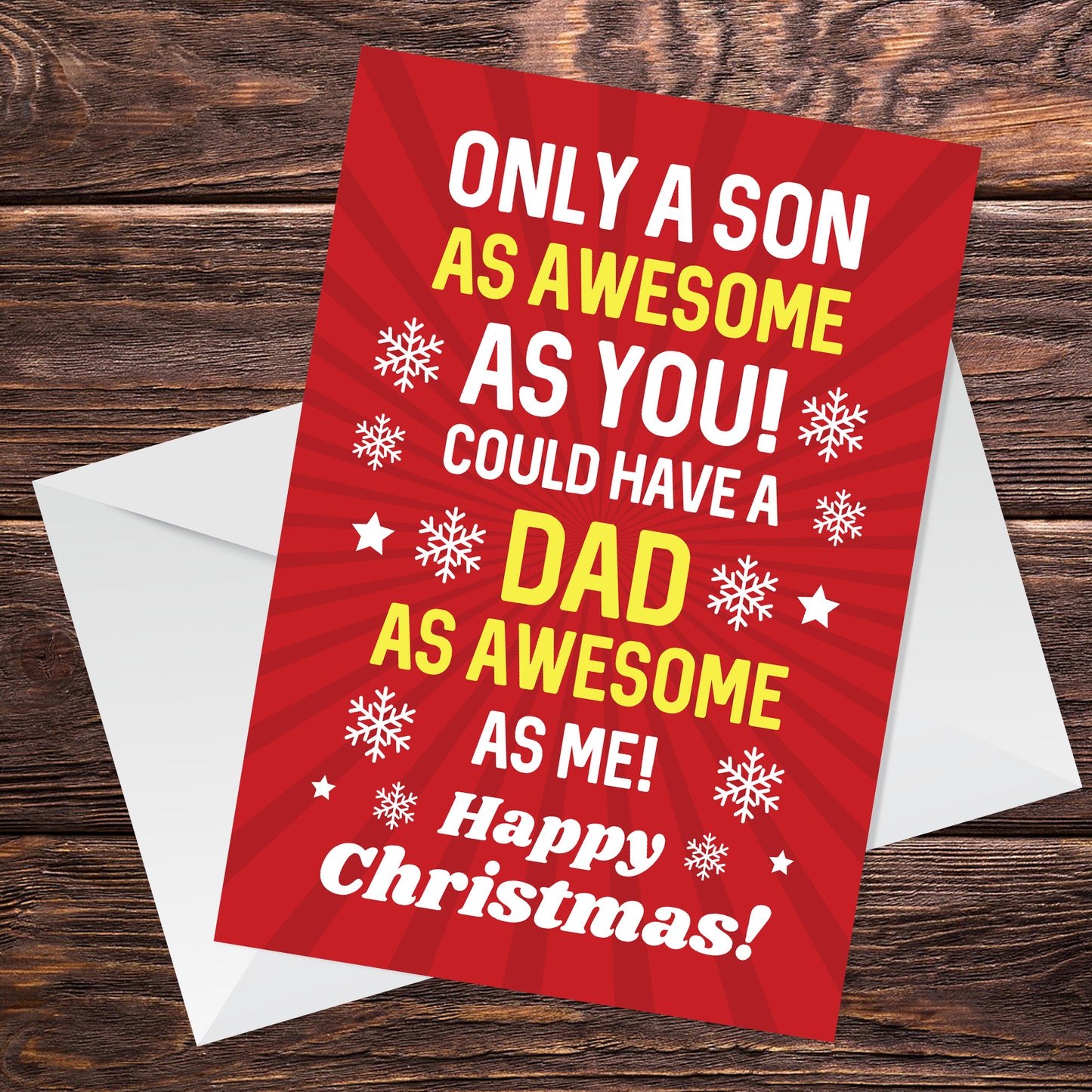 Christmas Card For Son Funny Humour Son Card From Dad Son