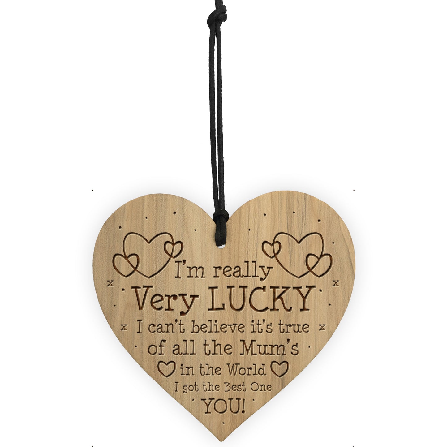Mum Gift Birthday Christmas Engraved Heart Thank You Daughter