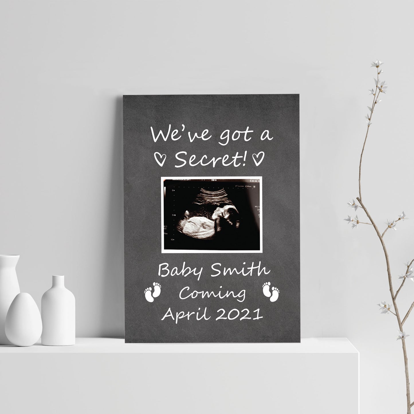 Personalised Baby Announcement Print Mummy Daddy To Be Gift