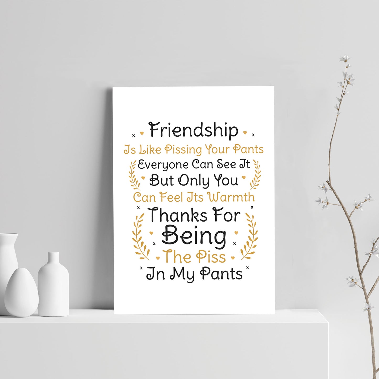 Best Friend Gift Funny Friendship Gift Print Thank You Birthday