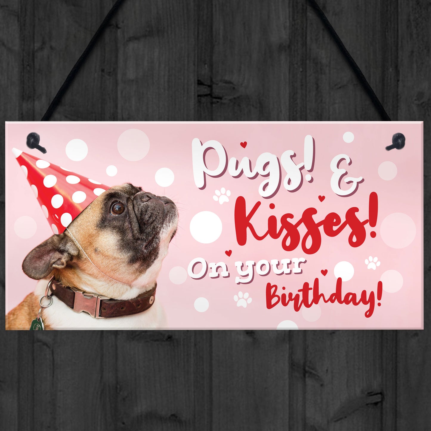 Dog Sign For Home Funny Gift From Pug Gift Mum Dad Birthday Gift