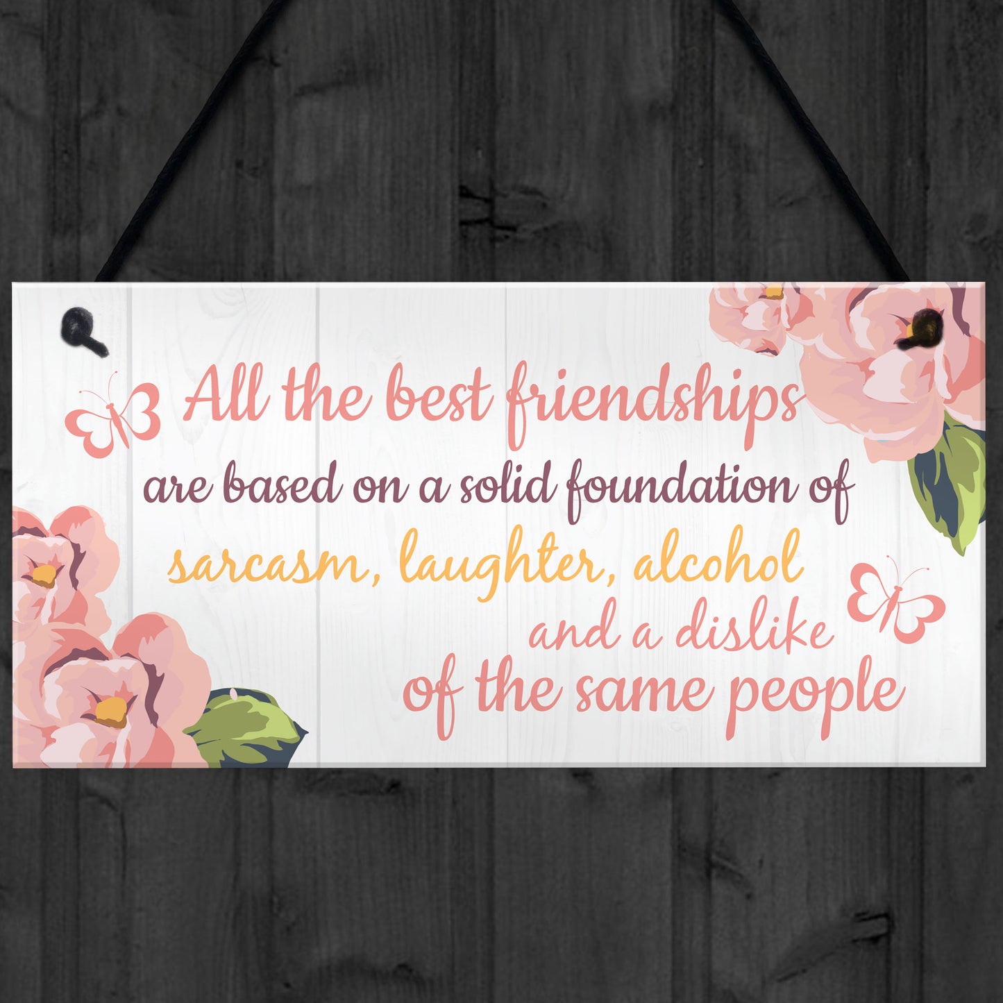 Friendship Sign Best Friend Hanging Plaque Thank You Gift Chic