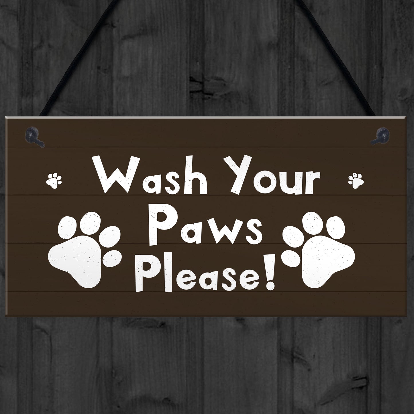 Funny Dog Sign Pet Sign WASH YOUR PAWS Bathroom Sign