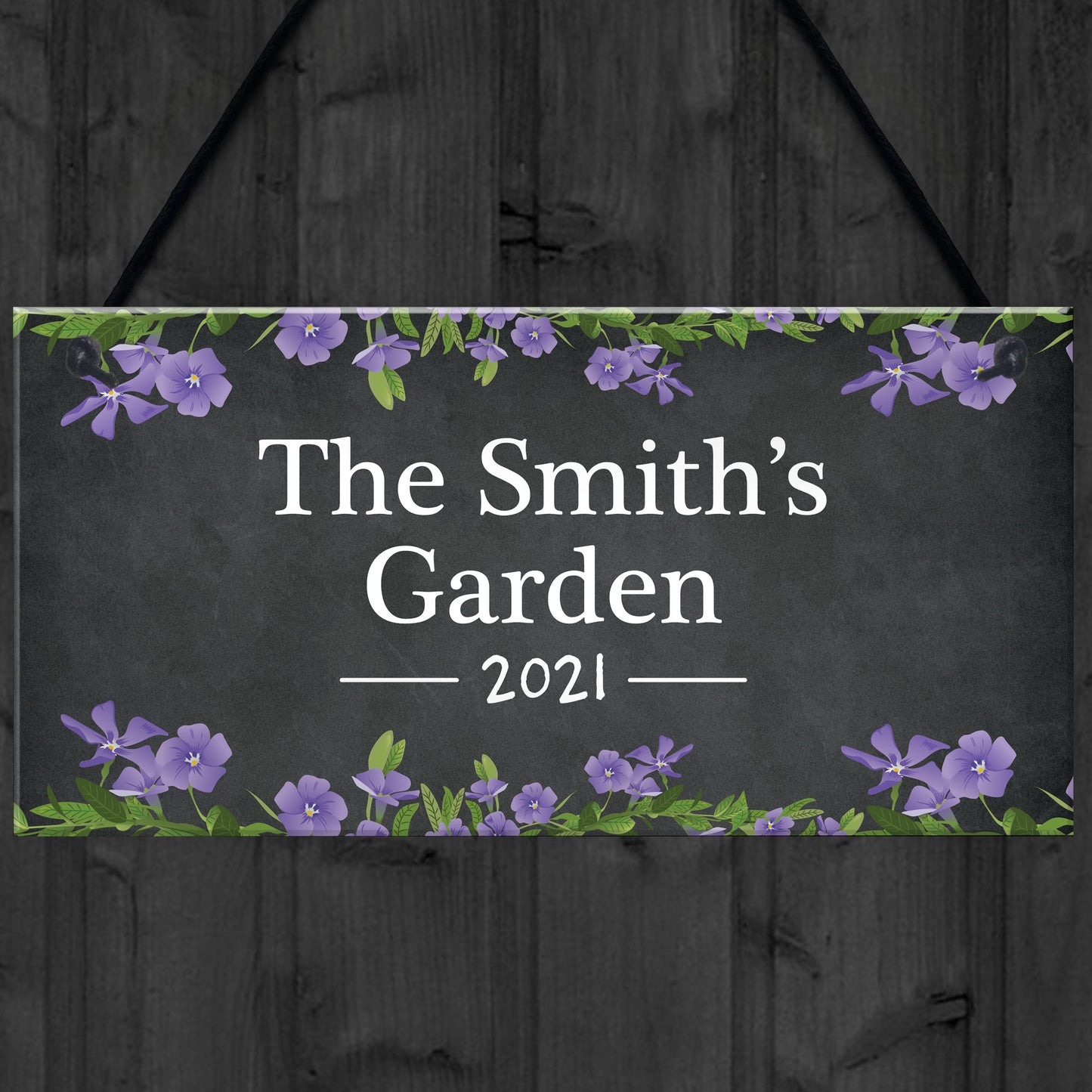 Personalised Floral Garden Summerhouse Shed Sign New Home Gift