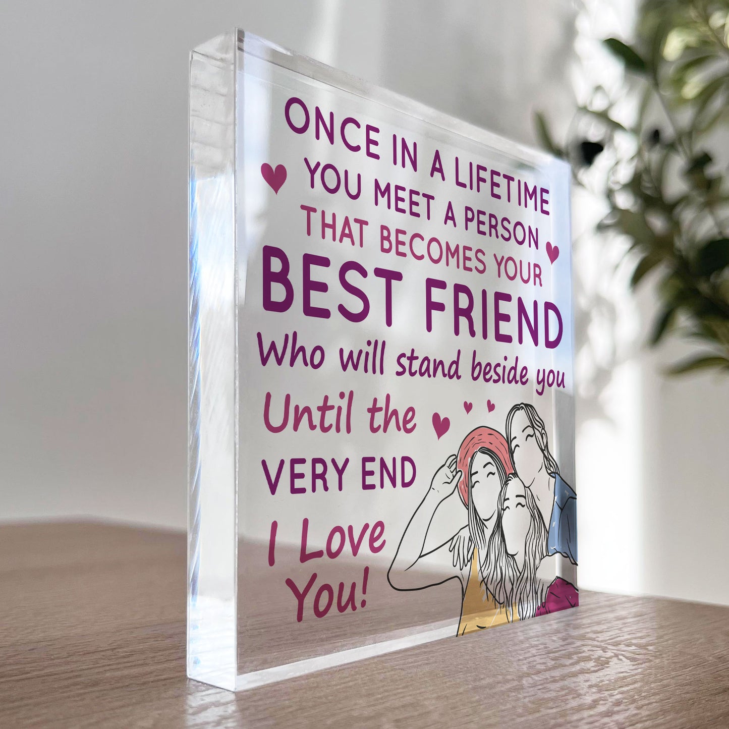 Best Friend Gifts For Christmas Acrylic Plaque Secret Santa