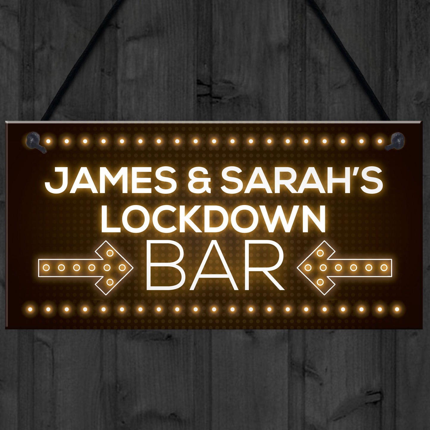 Personalised Lockdown Bar Sign Novelty Home Bar Christmas Gifts
