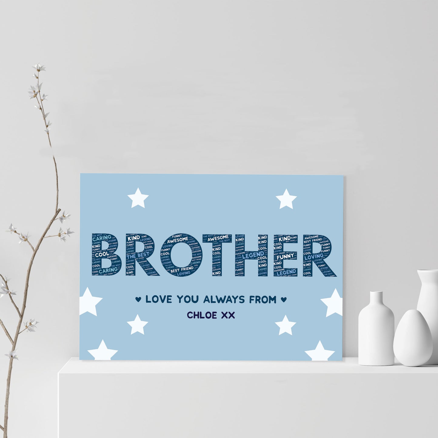 Brother Gift Personalised Print Brother Uncle Birthday Xmas Gift
