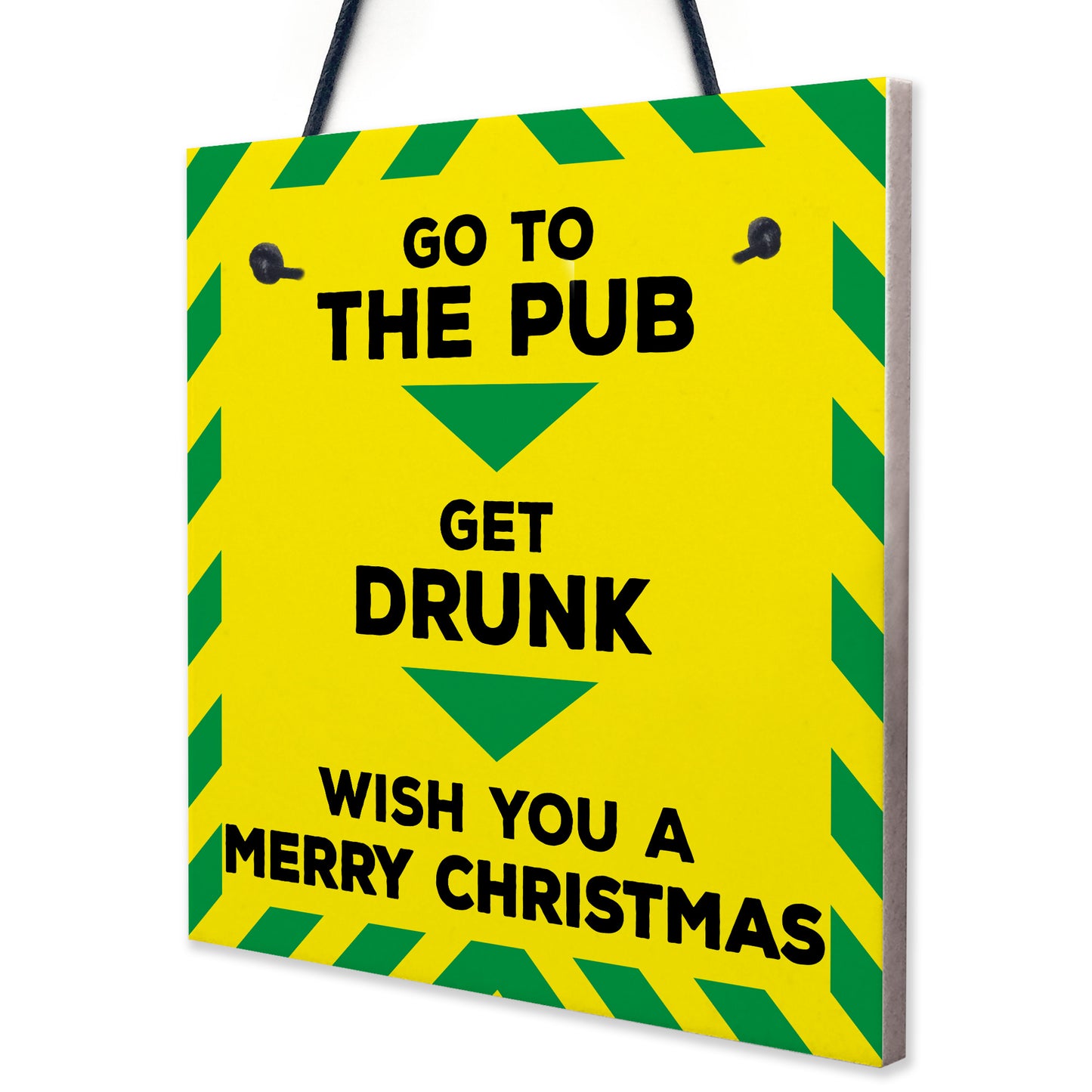 Funny Get Drunk Pub Bar Lockdown Gift Sign Christmas Gift Plaque