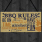 BBQ Rules Wall Plaque Garden Pub Barbecue Alcohol Friendship