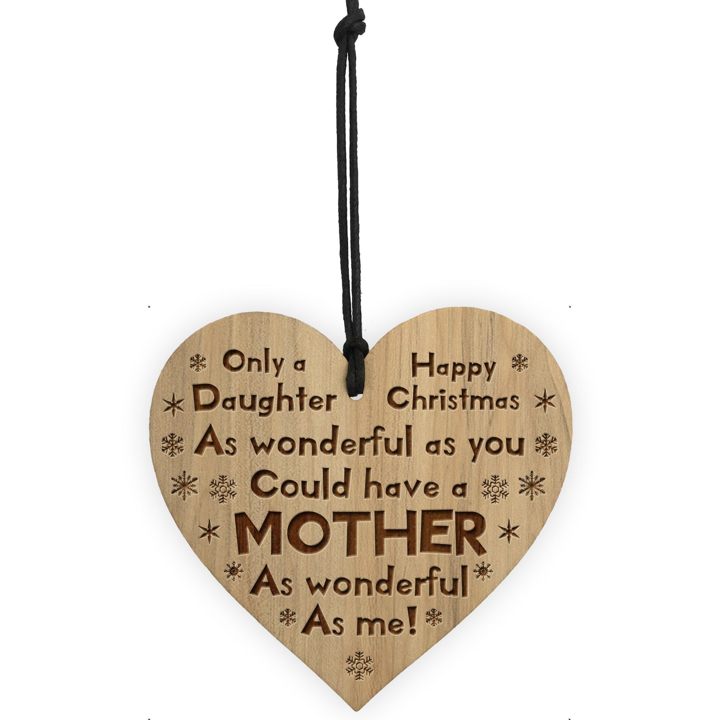 Funny Christmas Gift For Daughter Engraved Heart Mum Gifts