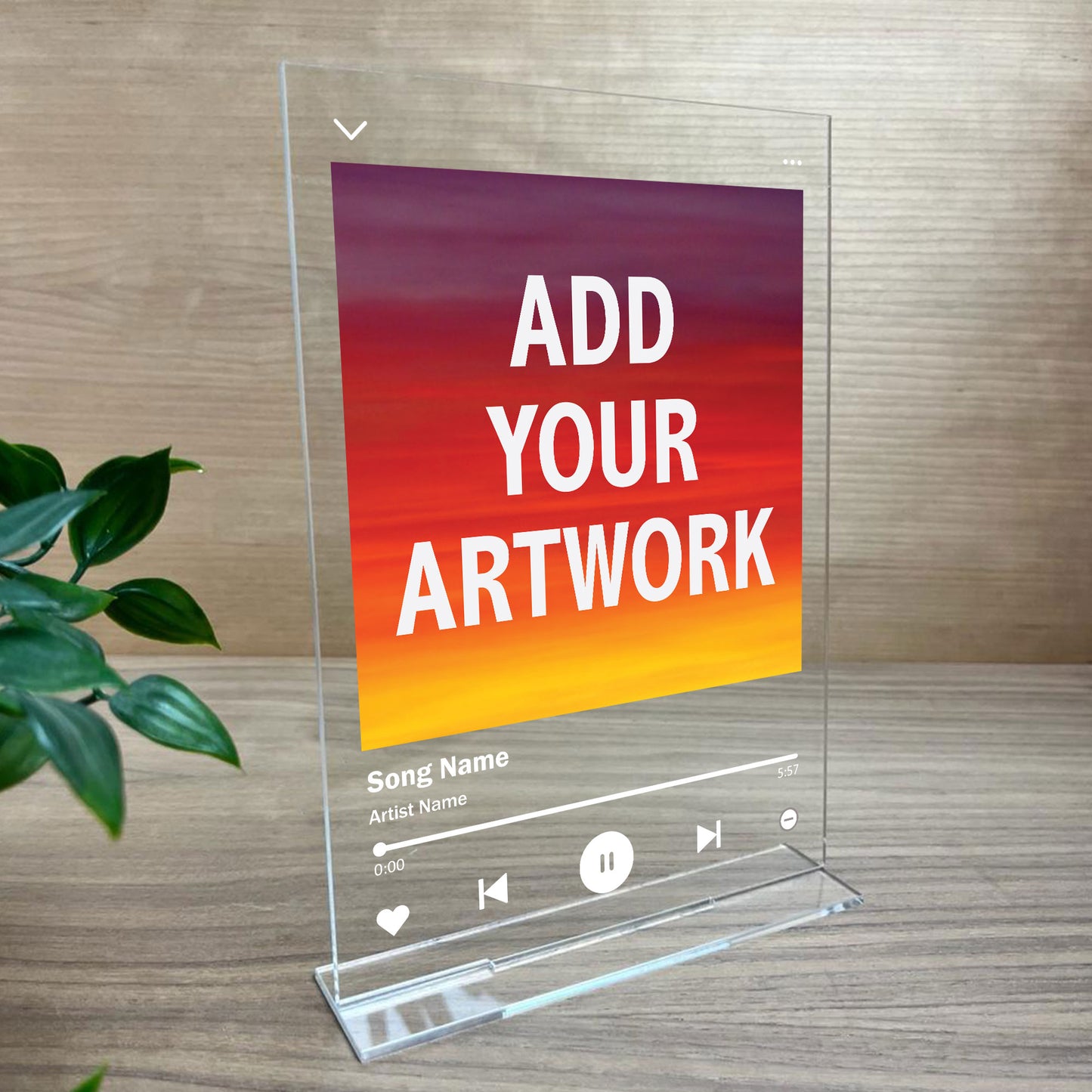 Personalised Song Plaque With Stand Album Cover Music Gift