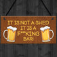 Rude Bar Sign Funny Garden Shed Sign Hanging Door Plaque