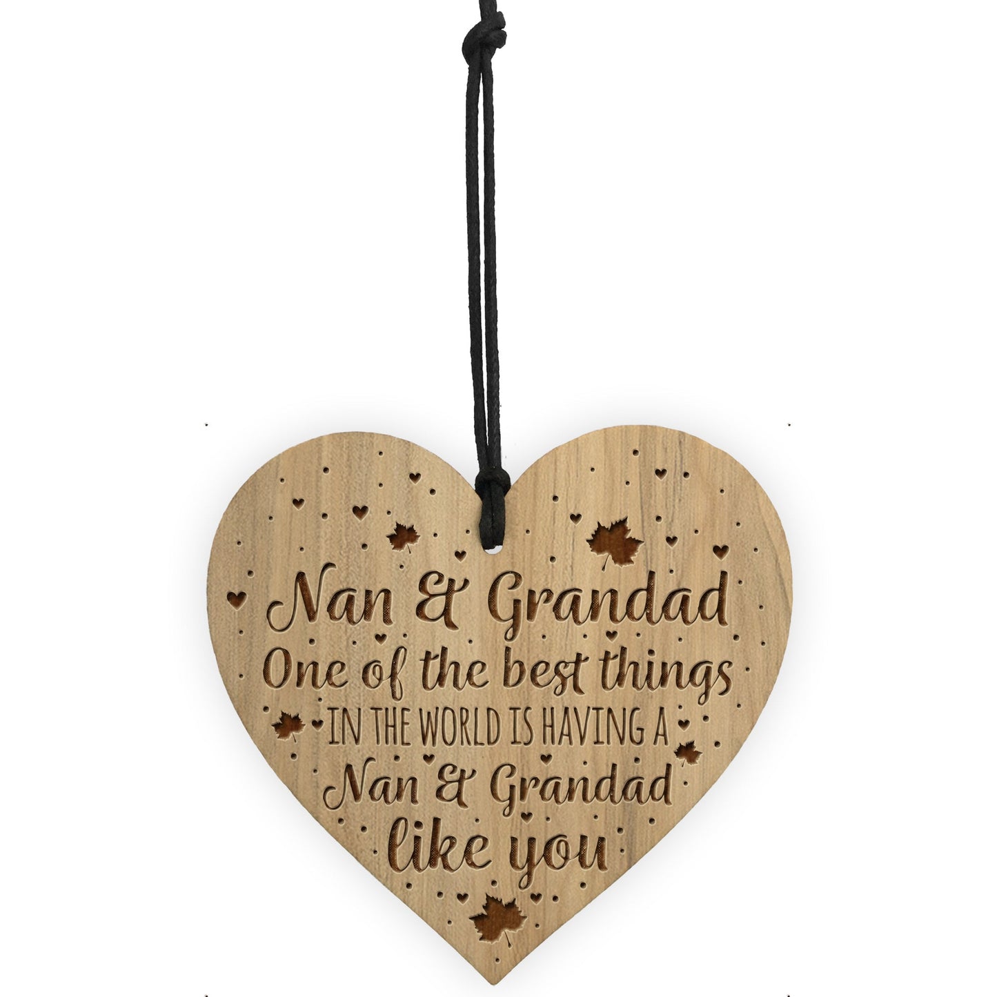 Nan And Grandad Gift Engraved Heart Birthday Christmas Gift