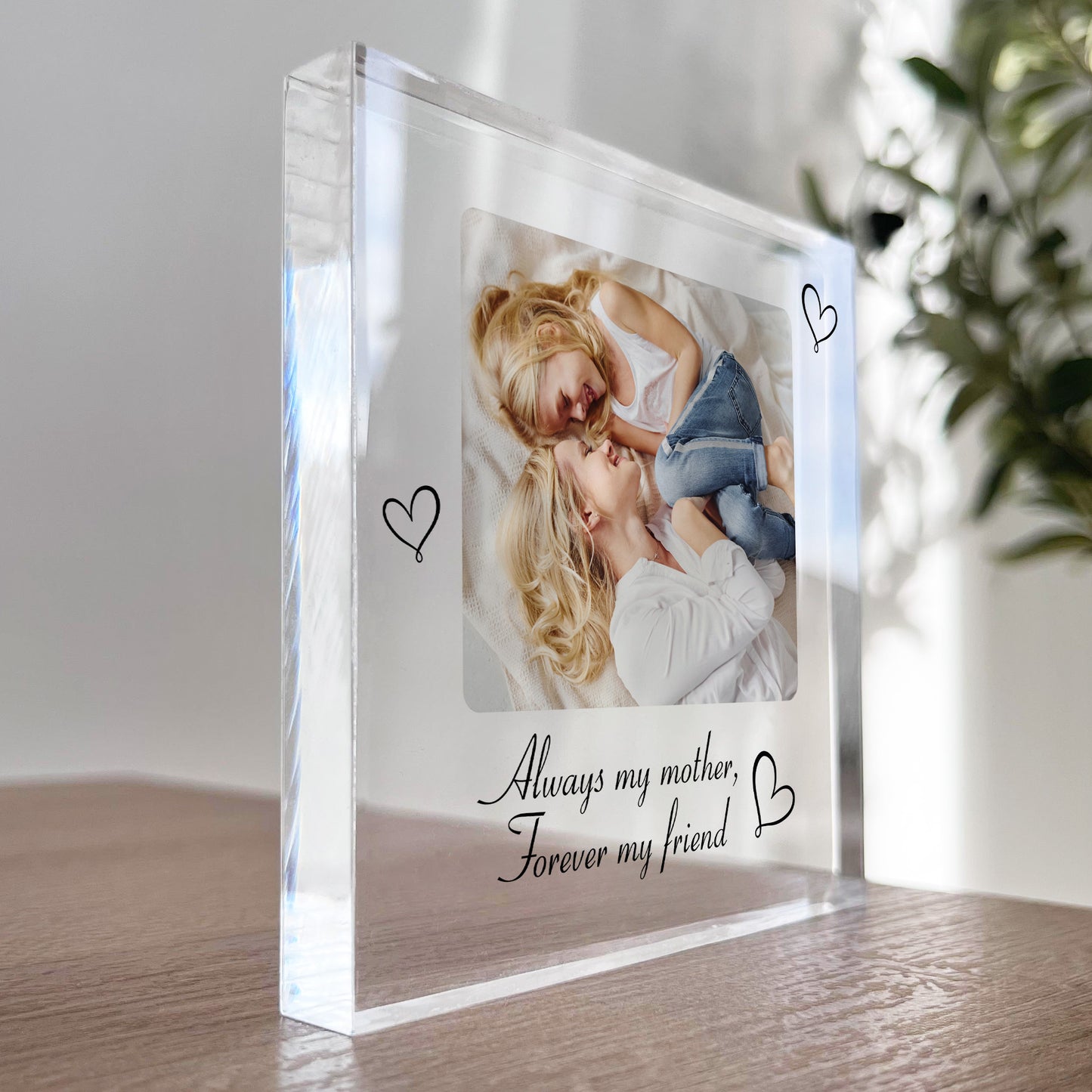 Gift For Mum Birthday Christmas Personalised Photo Block Gifts
