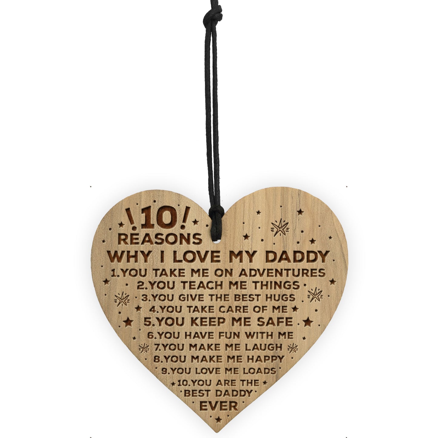 Reasons Why I Love My Daddy Gift Engraved Heart Daddy Birthday