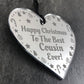 Best Cousin Gift For Christmas Engraved Heart Christmas Decor