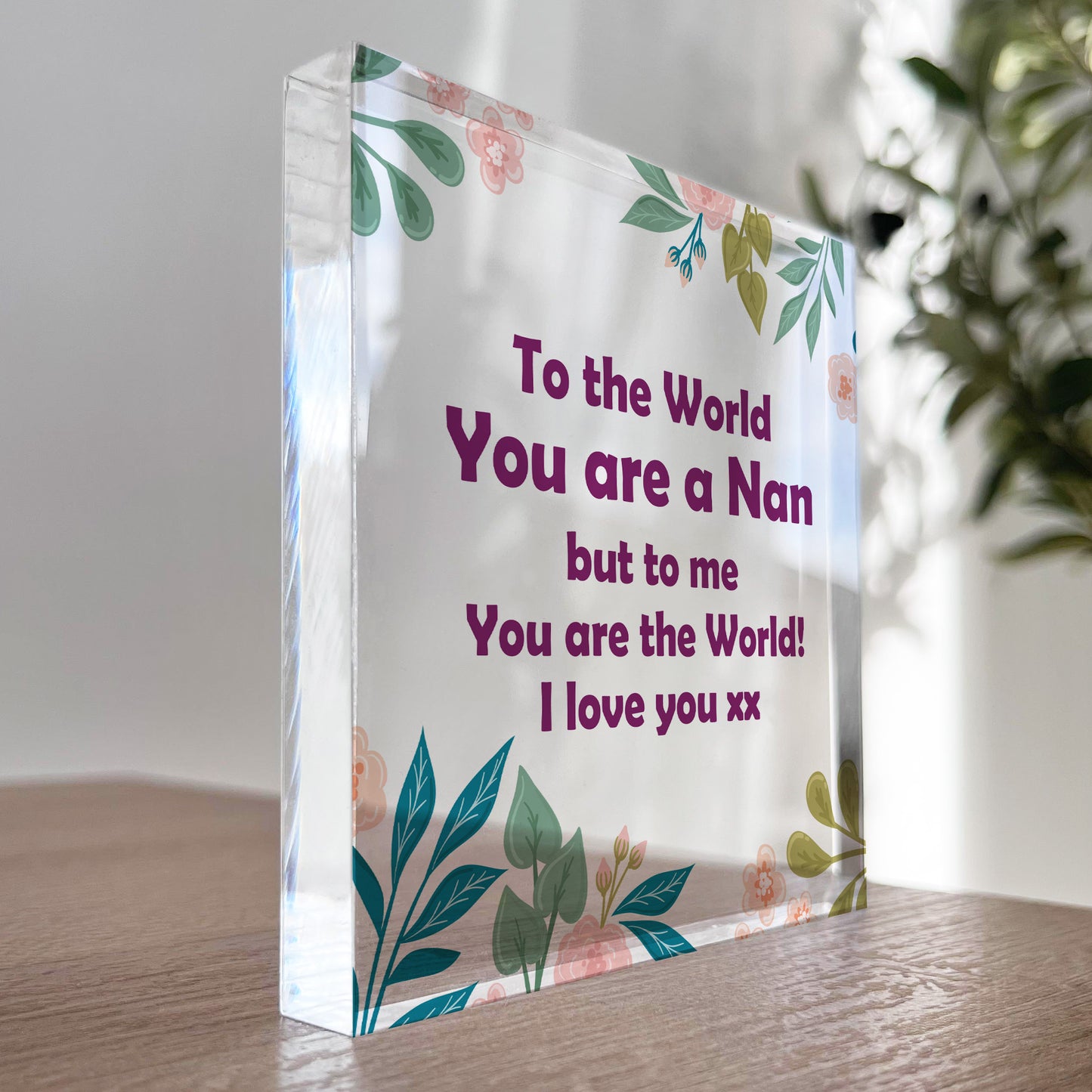 Nan Gifts Acrylic Block Special Nan Gifts For Christmas Birthday